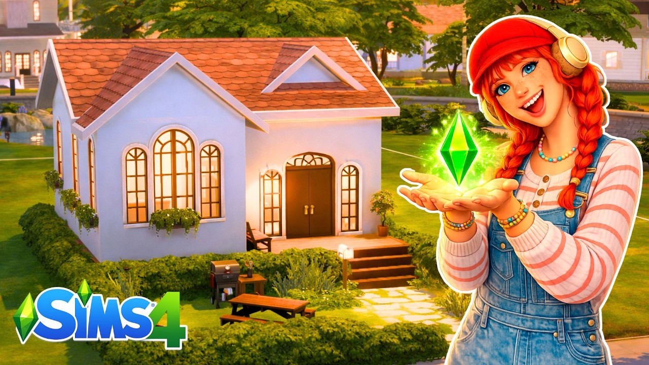 Mini Casa SOLO con el Juego Base 🏡 | Los Sims 4 Speed Build