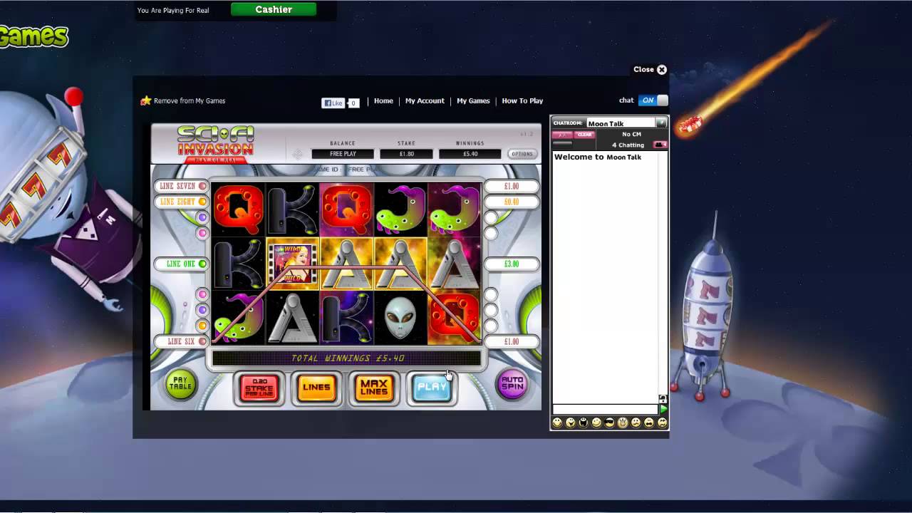 Sci-fi Invasion slots game @ MoonGames