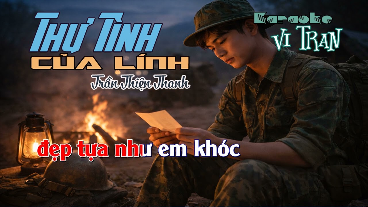 Karaoke Thư Tình Của Lính – Tone Nữ | Karaoke Vi Tran