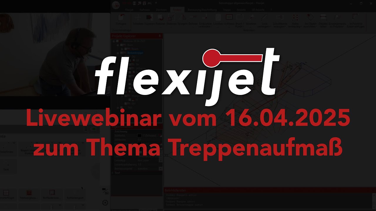 Flexijet Webinar zum Thema Treppenaufmaß  🔴 Aufzeichnung vom 16.04.2025