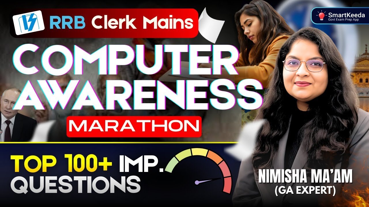 RRB Clerk Mains Computer Awareness Important Questions | Computer Awareness Marathon | Top 100+ Ques