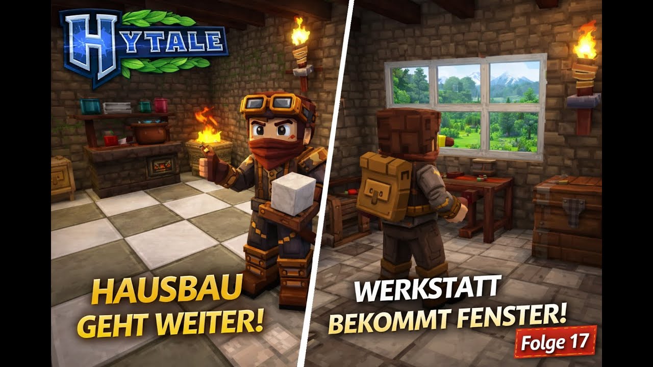 Hausbau geht weiter! Küche mit Marmor & erste Fenster 🏠✨ | Hytale Folge #017