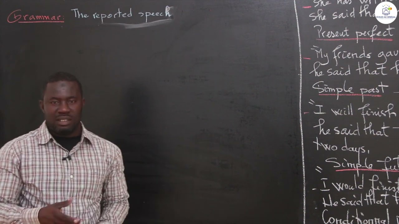 Cours - Terminale - Anglais : Grammar / The reported speech / Suite 2 / Mr. Soumaré