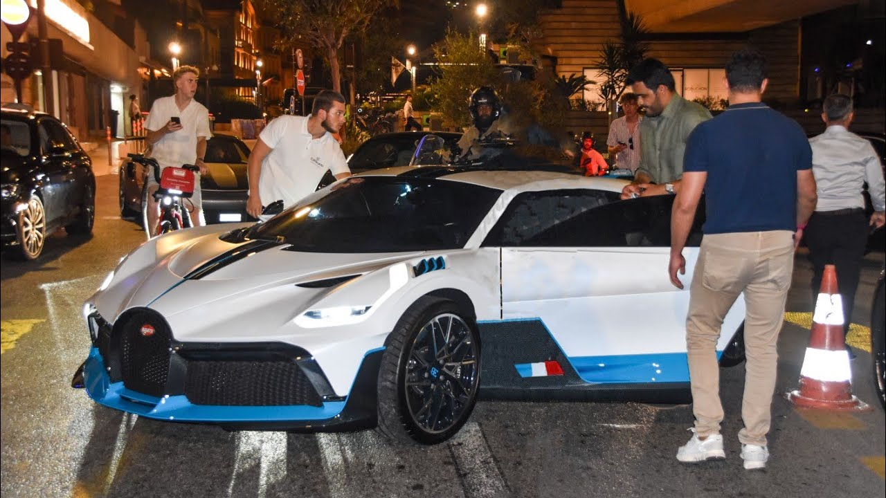 PRINCE of QATAR visits Monaco in his Exclusive +10M€ Bugatti Divo!! Carspotting 2024