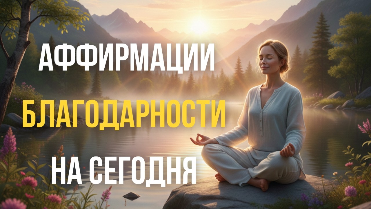 🌞 Перепрограммируй своё настроение | Аффирмации благодарности на сегодня