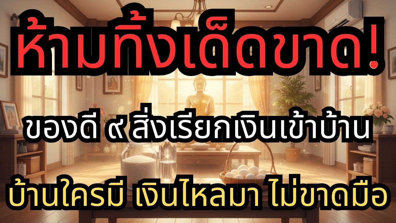 ของดี ห้ามทิ้งเด็ดขาด! 9 สิ่งเรียกเงินเข้าบ้าน บ้านใครมี เงินไหลมาไม่ขาดมือ