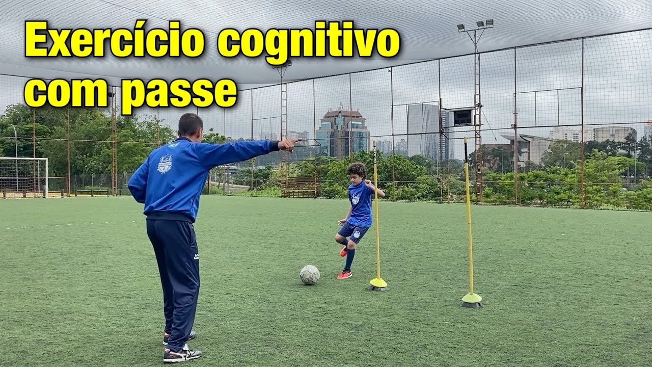 Exercício de passe (cognitivo) - Treino de Futebol