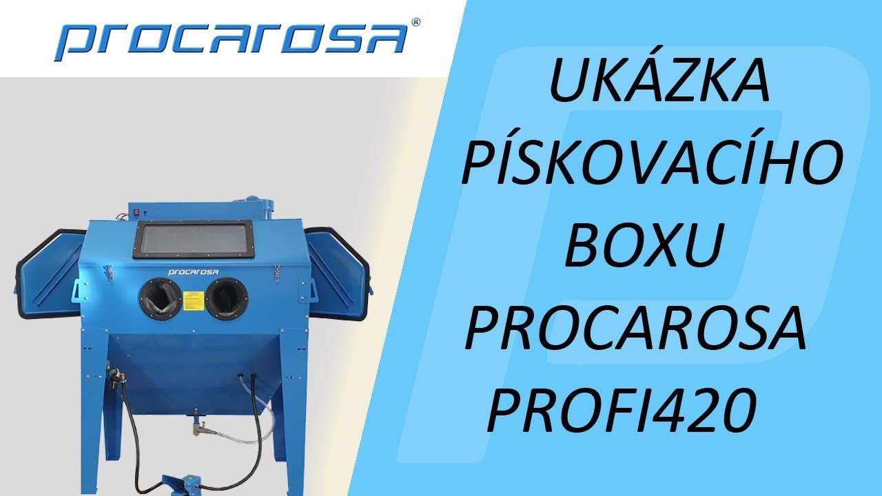 Pískovací box Procarosa PROFI420 – ukázka – vhodný pro odstranění rzi a barvy