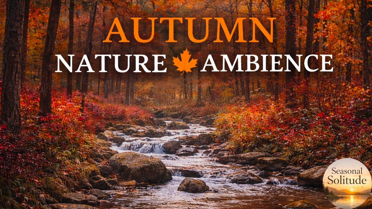 Cozy Autumn Creek 🍂 Calm Forest Sounds for Relaxing & Healing