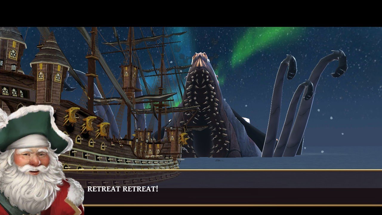 ships of battle: age of pirates - rising sun vs lusca kraken gameplay!!!