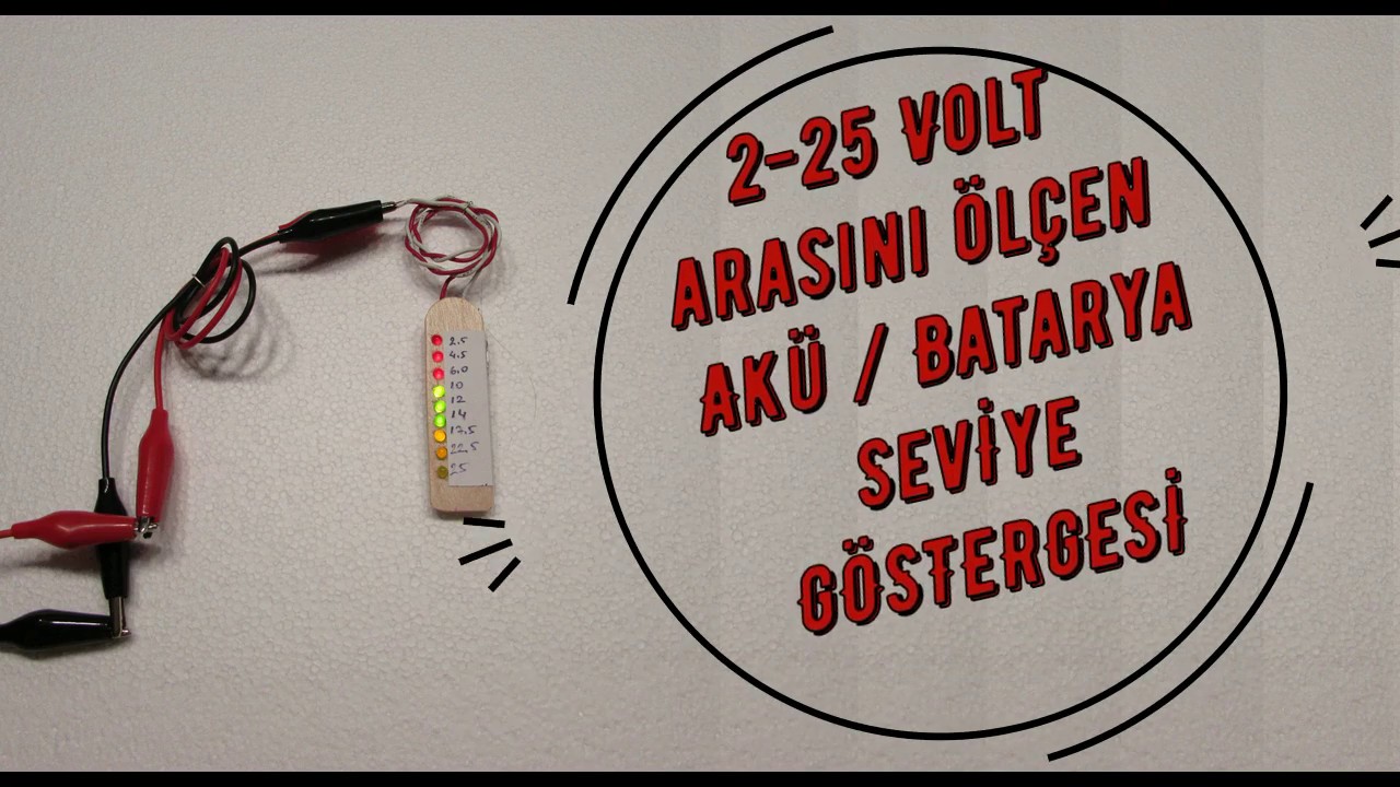 Led Batarya Akü Seviye Göstergesi - LED Battery Level Indicator