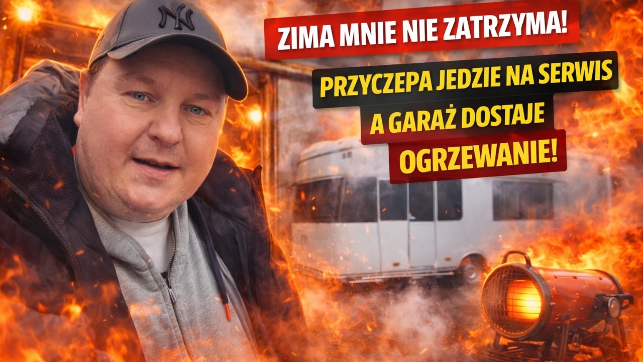 TA ZIMA MNIE NIE ZŁAMIE… PRZYCZEPA NA SERWIS I OGRZEWANIE GARAŻU!