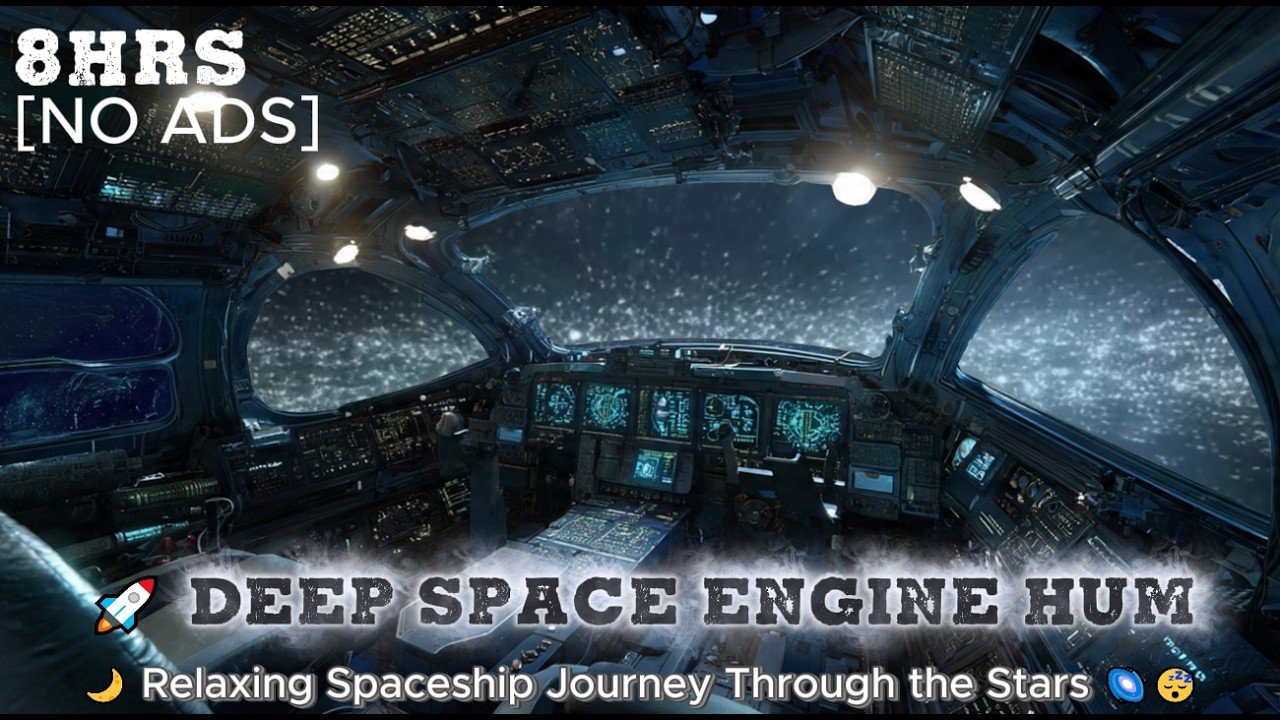 🚀 Deep Space Engine Hum | 🌙 Relaxing Spaceship Journey Through the Stars 🌌😴