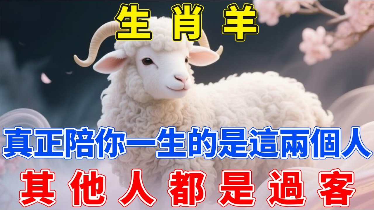 生肖羊，真正陪你一生的是這兩個人，其他人都是過客！【生肖佑福】#生肖 #運勢 #風水 #財運#命理