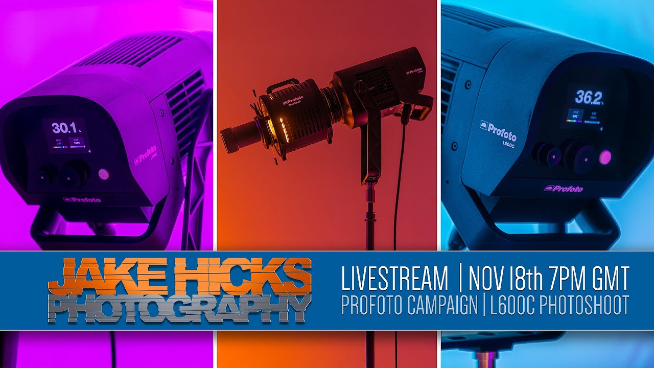 Jake Hicks Photography Livestream - Profoto Campaign | L600C LED Photoshoot