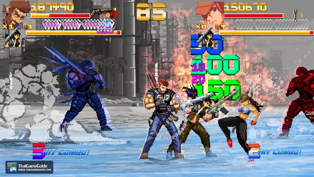 New PC Game! Fallen City Brawl &mdash; Action Beat 'em up  (2-Player Shared Screen Co-op) | Full Gameplay