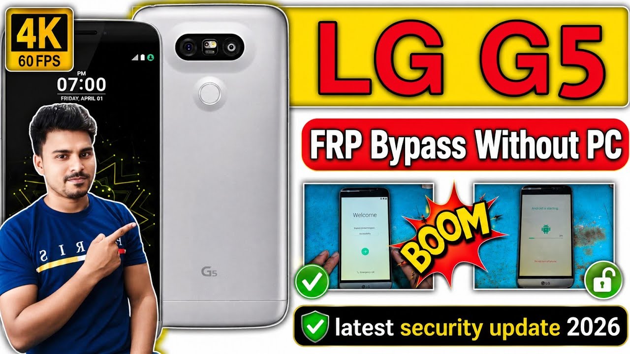 Lg g5 FRP Bypass | without Pc letest security update 2026🔥