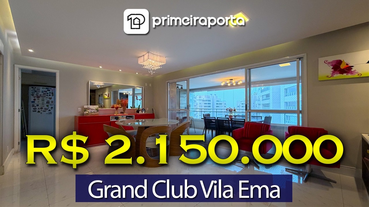 APARTAMENTO NO GRAND CLUB VILA EMA EM ANDAR ALTO COM 182m E 3 SUÍTES! ÓTIMA OPORTUNIDADE!