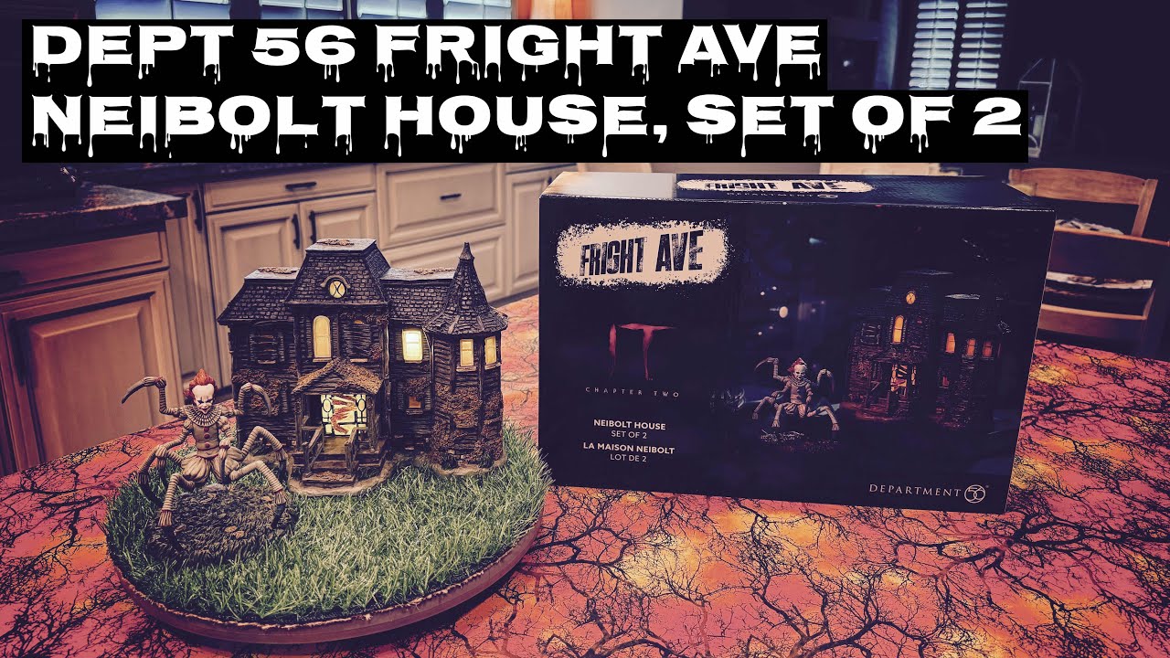 Dept 56 Fright Ave, Neibolt House, Set of 2