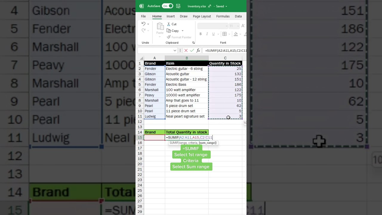 Функция СУММЕСЛИ в Excel ➕