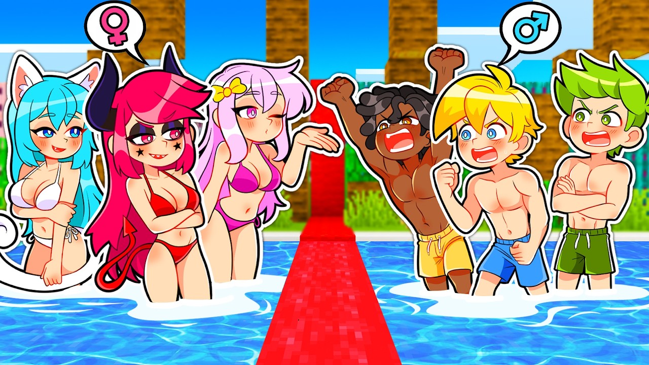 Le RAGAZZE hanno Diviso La PISCINA Su Minecraft!