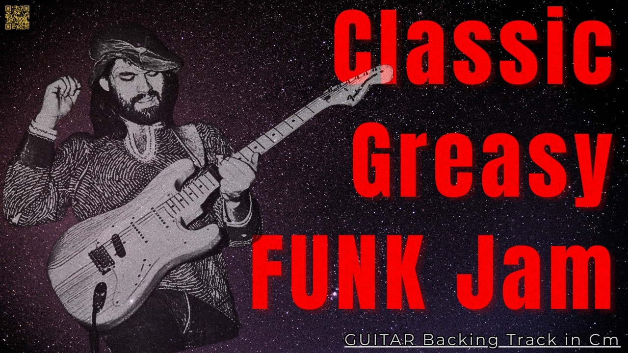 🎸 Greasy Slow Funk Jam! | Guitar Backing Track (C Dorian)