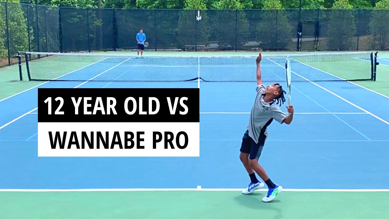 Nationally Ranked 12 Year Old Challenges USTA 4.5 Wannabe Pro
