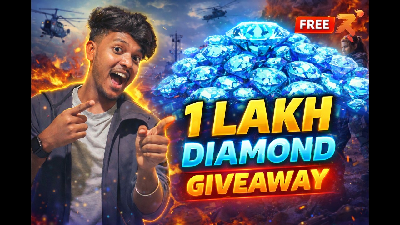 1 LAKH DIAMONDS FREE 🔥 Free Fire Giveaway LIVE 💎|| Run Gaming 2.0