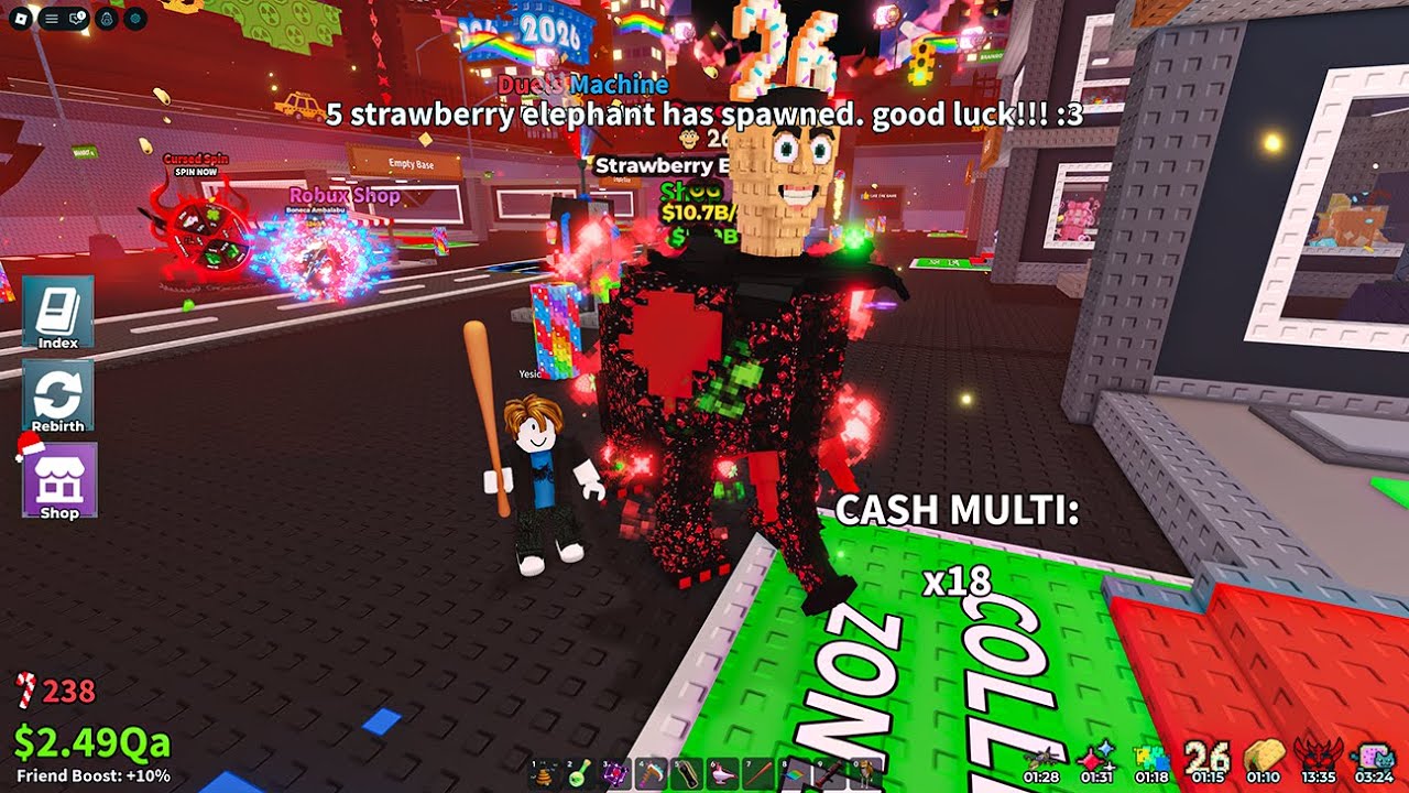 I Got Strawberry Elephant OG Brainrot in Mini Admin Abuse - Steal a Brainrot