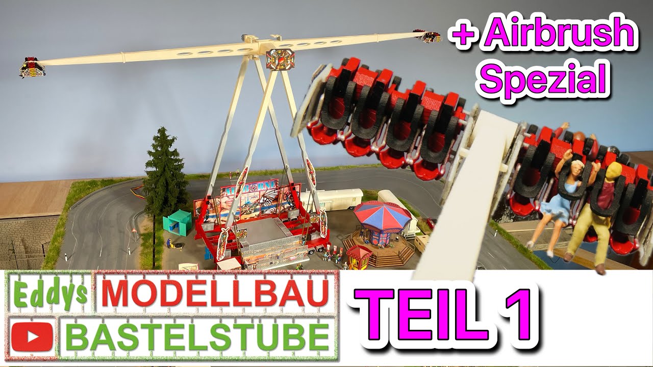 Aufbau Tutorial Teil 1, Airborne in 1:87, ein XXL, 70cm Kirmesmodell der Spitzenklasse + Airbrush