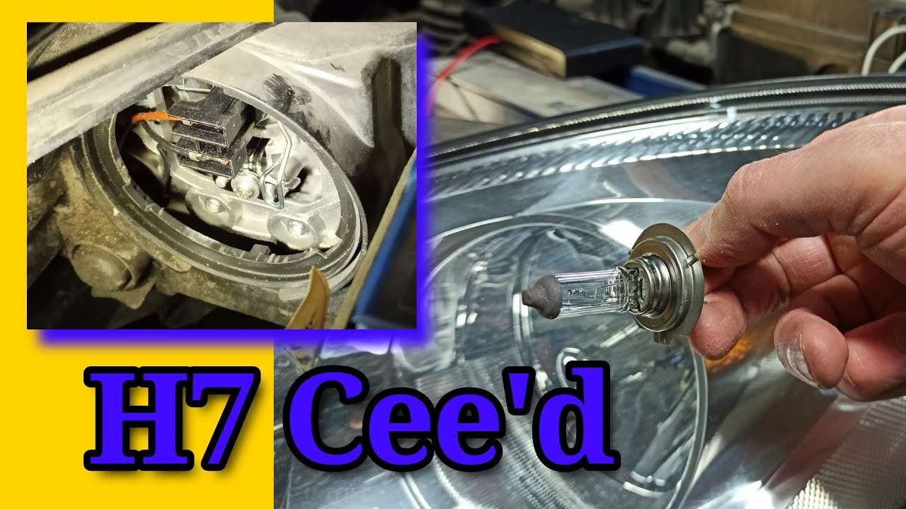 Wymiana żarówki w Kia ceed dla światła mijania