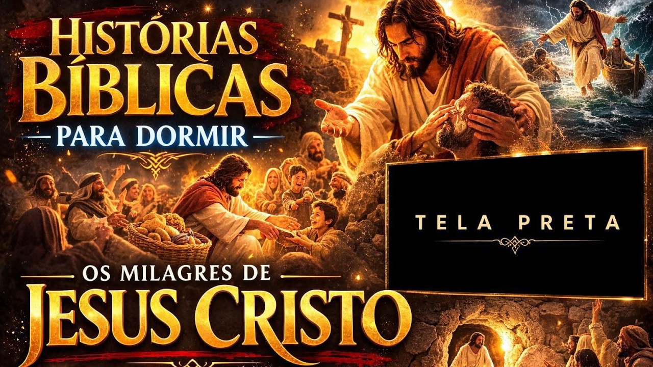 📖ADORMEÇA AGORA - Lindas Histórias Bíblicas🌙 | Os Milagres de Jesus Cristo | Com Tela Preta