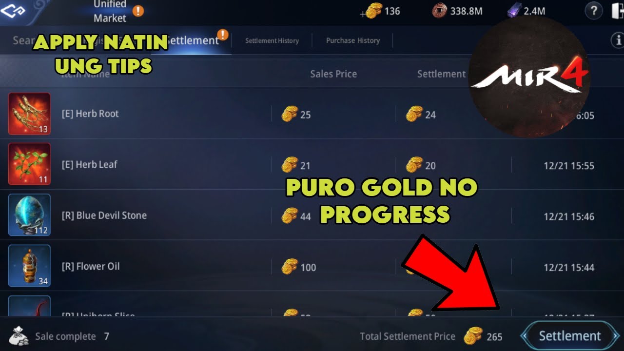 MIR4 GOLDINGS WALANG PROGRESS