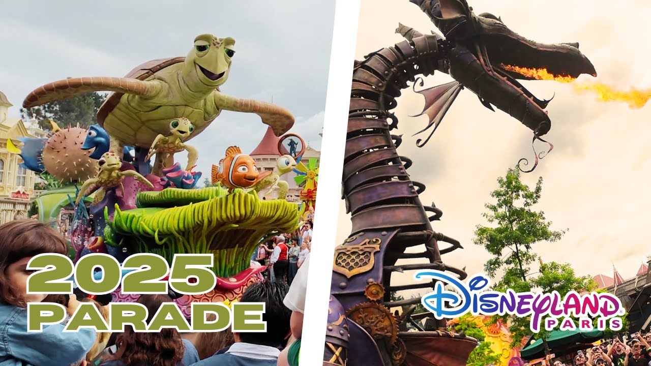 Disney Stars on Parade 2025 | Disneyland Paris Magic with Peter Pan, Elsa & Fire-Breathing Dragon!