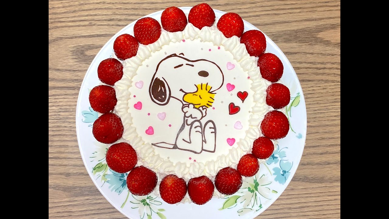 キャラケーキ　スヌーピー＆ウッドストック