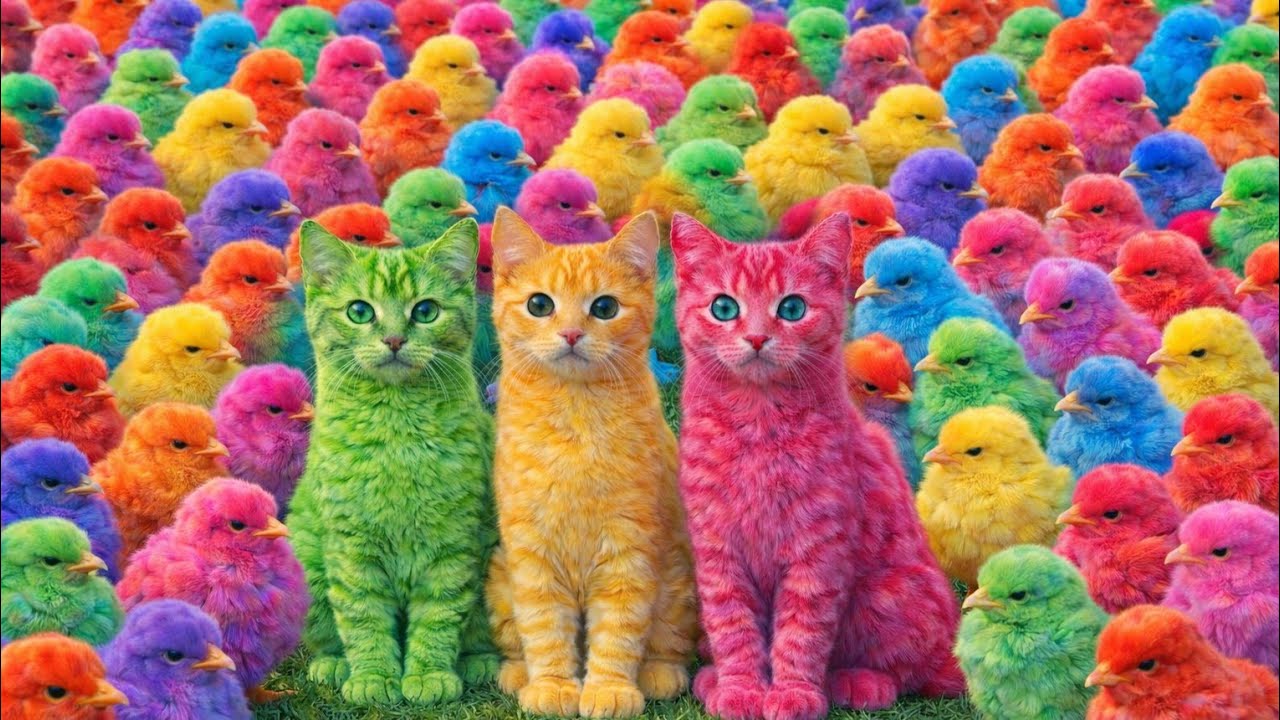 Tangkap Ayam Lucu, ayam warna warni, ayam rainbow, kelinci lucu, bebek lucu, ikan koi, Hewan Lucu
