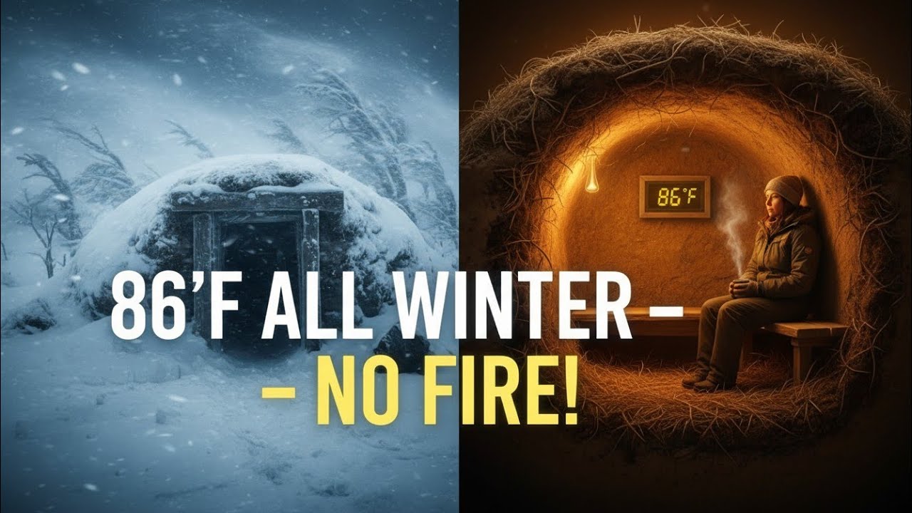 She Built a Soil Shelter… and Kept It 86°F All Winter Without Burning a Single Log