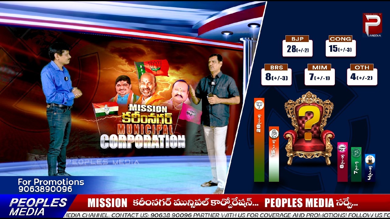 🔴LIVE: Karimnagar Municipal Elections Results 2026  | Peoples Media