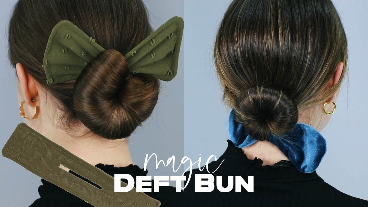 🔥 Two Easy Hairstyles: Hair Bun Tutorial with Bun Maker/Deft Bun 😍