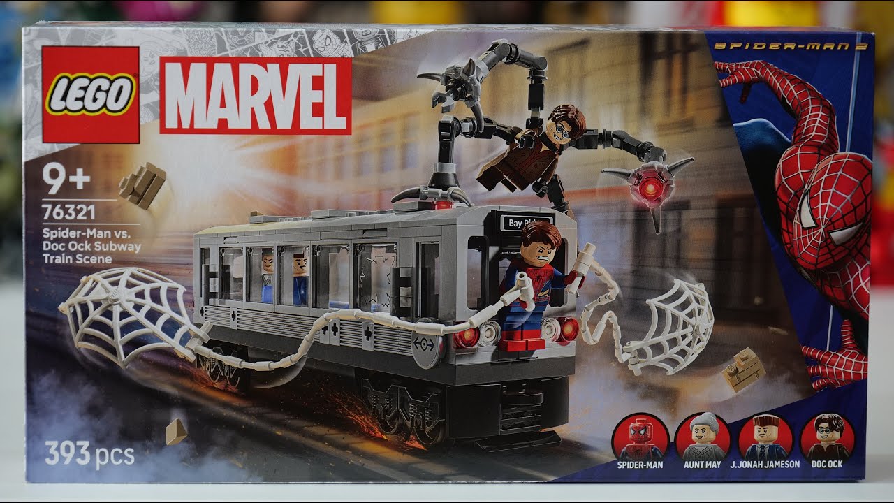 LEGO Marvel 76321 Spider Man vs. Doc Ock Subway Train Scene Speed Build