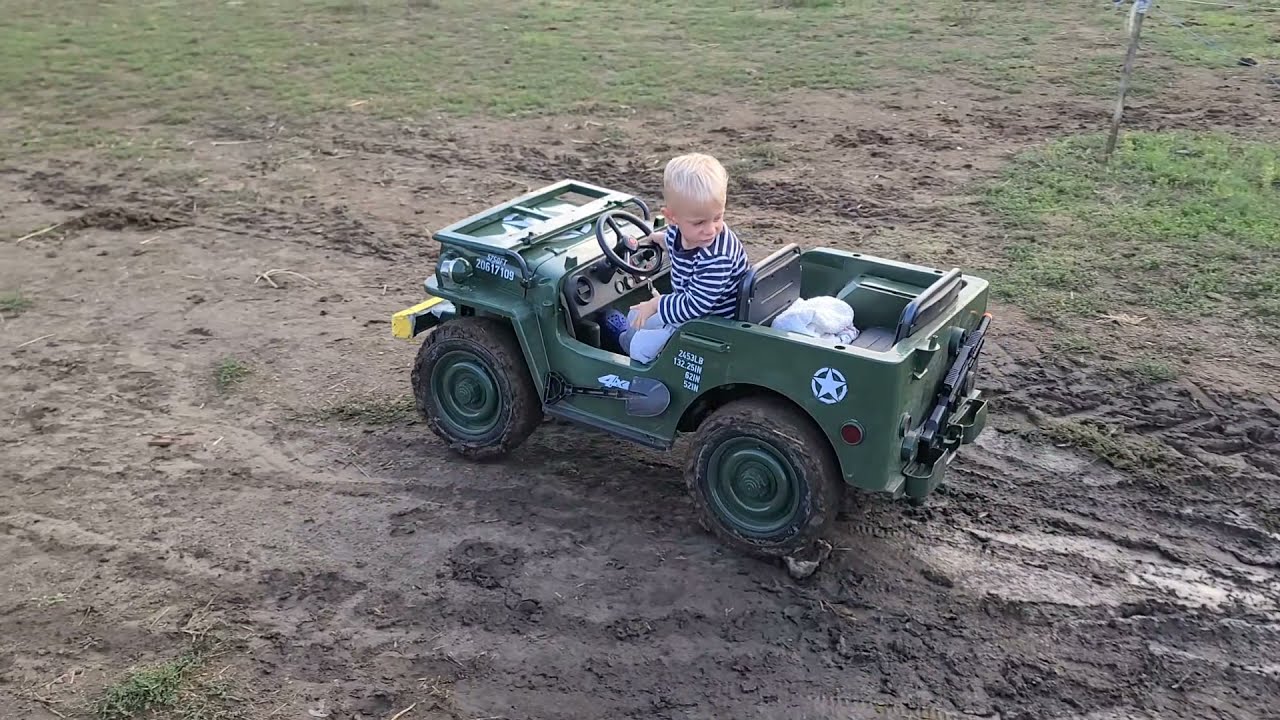 Legjobb Elektromos Gyerek USA Army Jeep 4x4 12v Willy's
