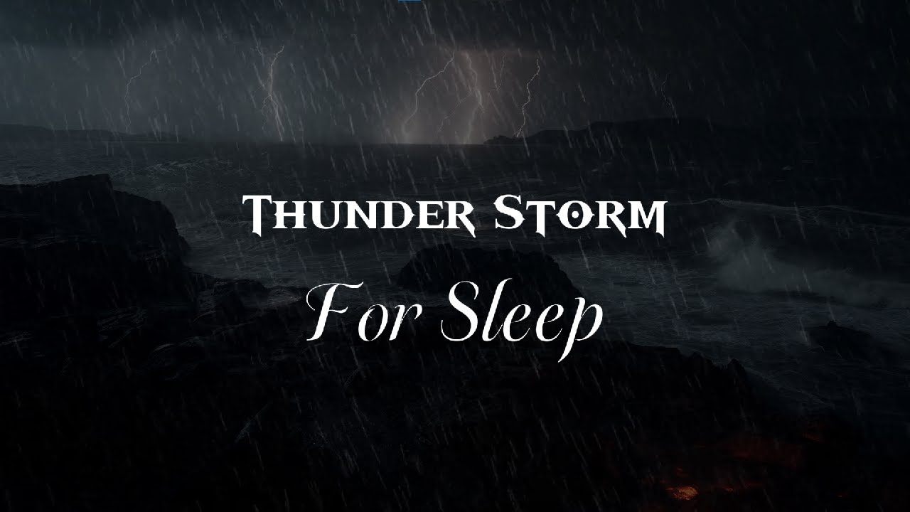 Ocean Waves & Thunder Storm 🌊🌩️ | 7 Hours of Deep Sleep & Calm