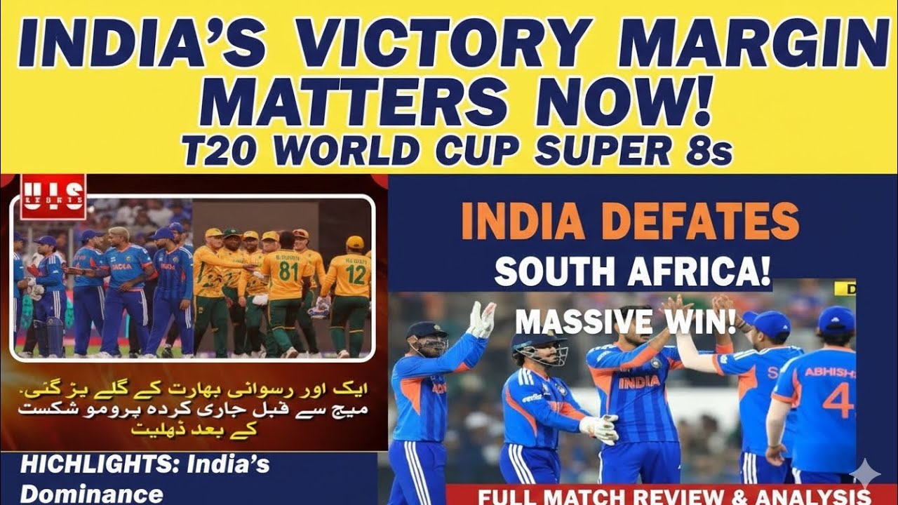 South Africa national cricket team Crush India national cricket team — Net Run Rate Now Crucial