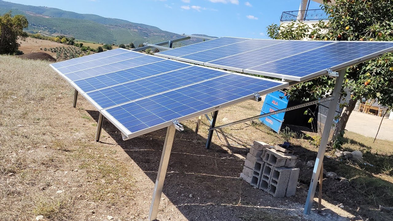 2 hp 1.5 Kw Tarımsal Sulama Güneş Paneli Sistemimizin Kurulumunu Yaptık.