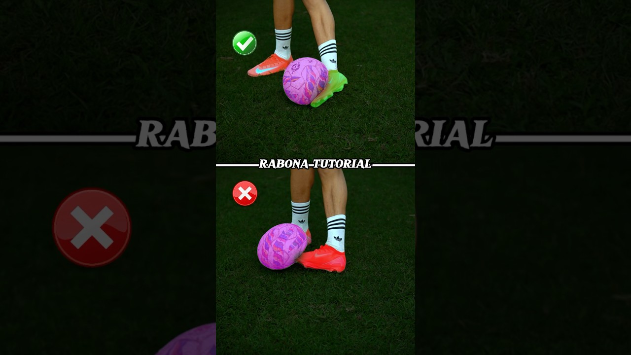 Learn How to Kick RABONA Shot ⚽️.#football #footballskills #soccer #rabona #shorts