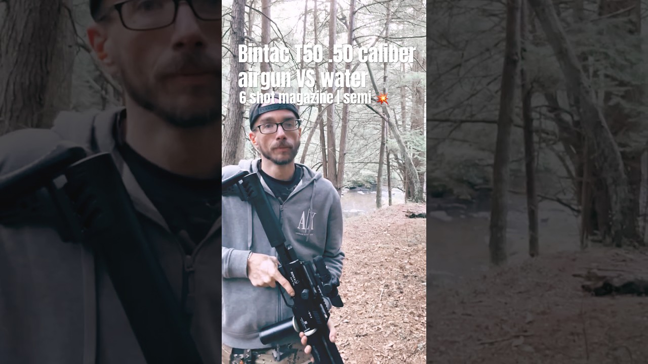 Bintac T50 .50 caliber airgun VS water