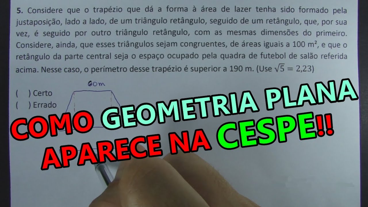 QUESTÕES CESPE 3 - GEOMETRIA PLANA - SÓ QUESTÕES DE CONCURSO
