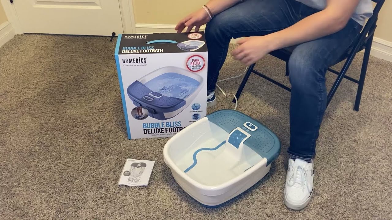 Полная демонстрация спа-процедуры для ног Homedics Bubble Bliss Deluxe.