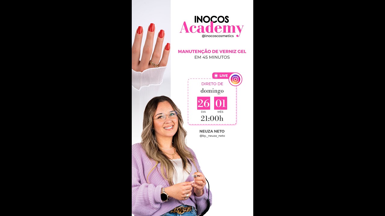Manuten&ccedil;&atilde;o de Verniz Gel em 45 minutos por Neuza Neto