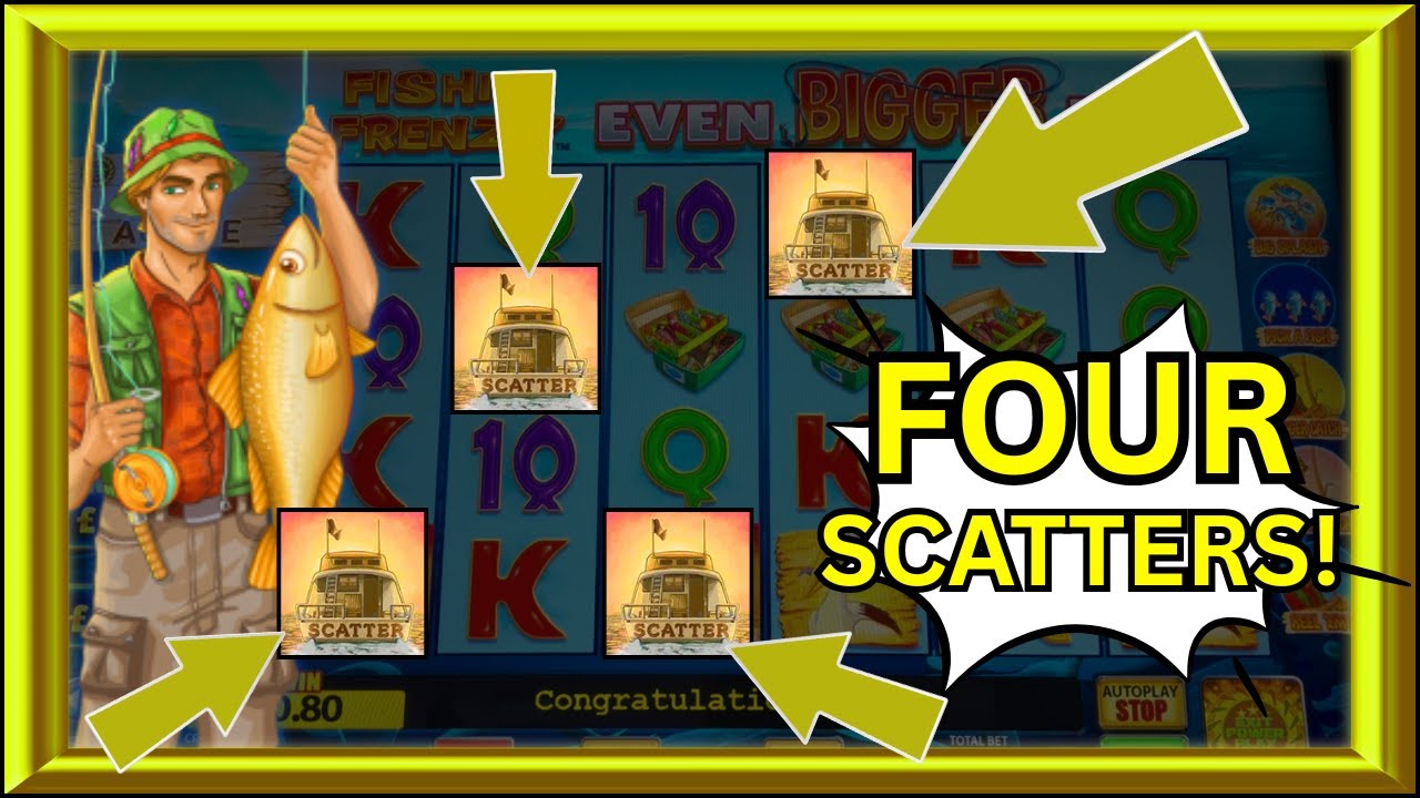 FOUR SCATTERS On Fishin' Frenzy!